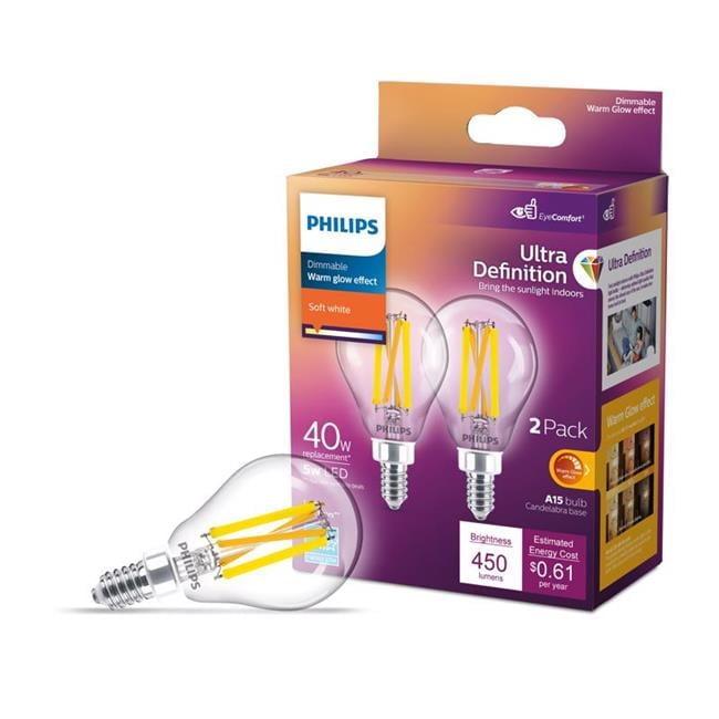 Ultra Definition Clear Glass Dimmable LED Bulb Pack