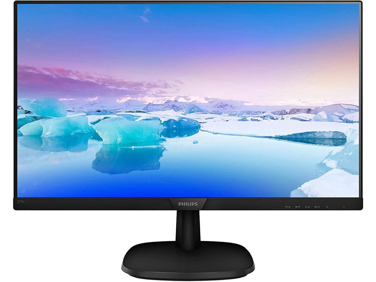 PHILIPS 273V7QJAB 27" Frameless Monitor, Full HD 1920x1080, IPS, Built-in Speakers, VESA, 4Yr Advance Replacement Warranty