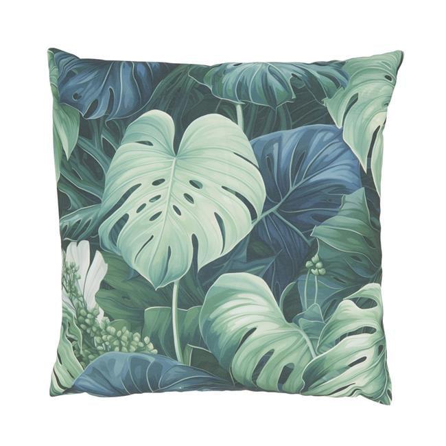 Saro Philodendron Paradise Outdoor Poly Filled Throw Pillow