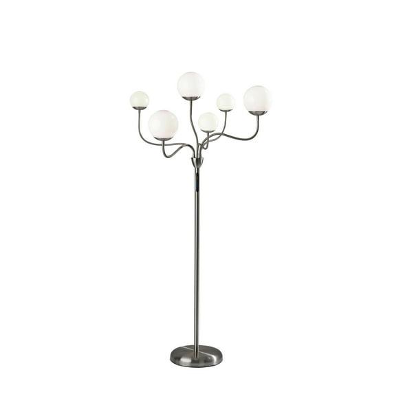 Adesso Phoebe 64'' Brushed Steel LED Tree Floor Lamp