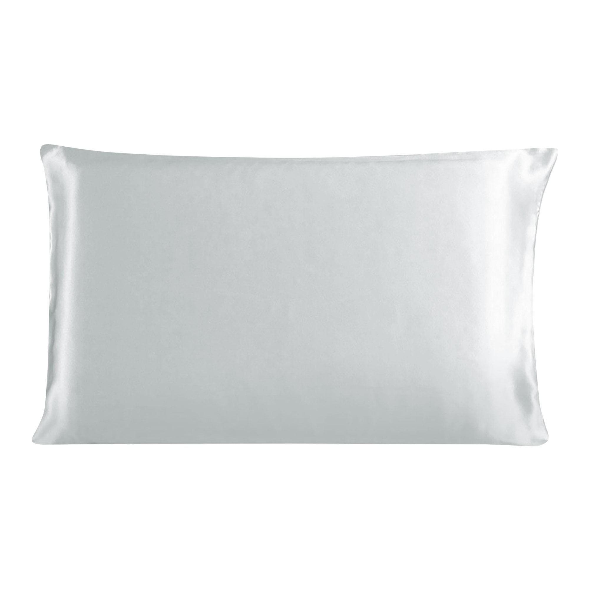 PiccoCasa 19 Momme Silk Pillowcase for Queen Size Pillow, Silver Gray, 20"x30"