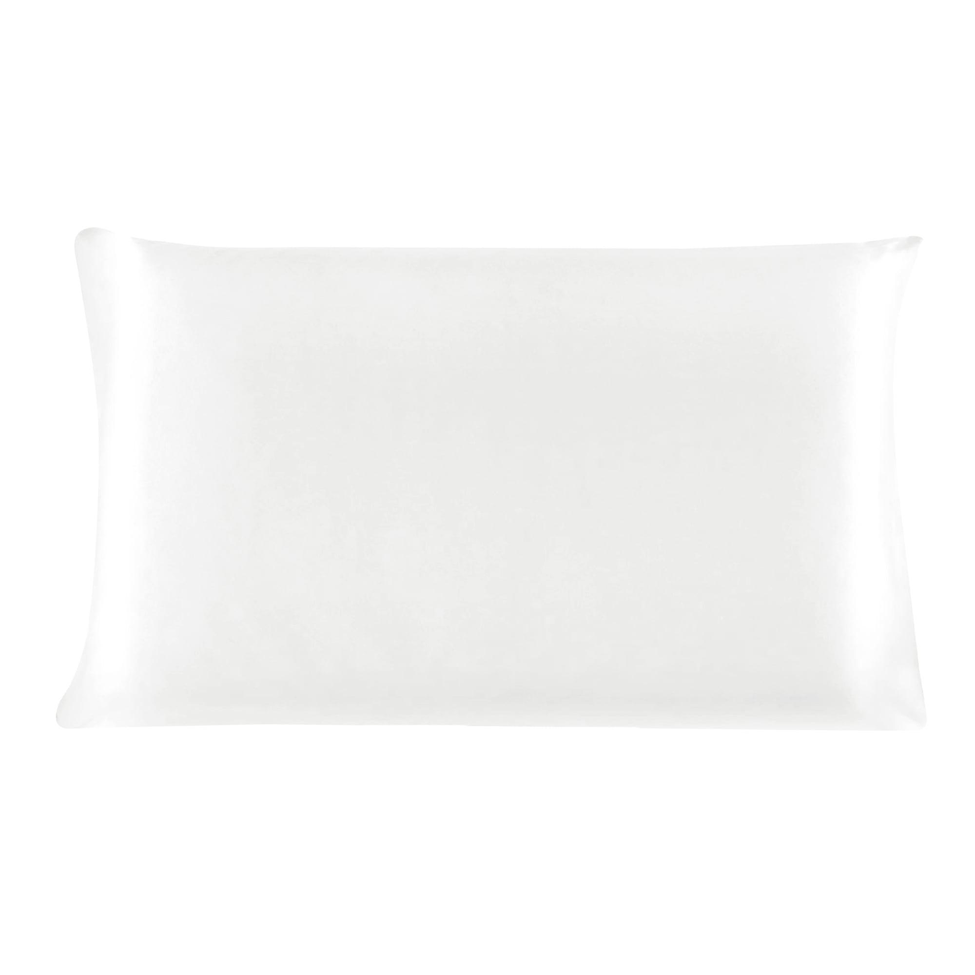 PiccoCasa Luxe Hypoallergenic 100% Mulberry Silk King Pillowcase - Pearl White