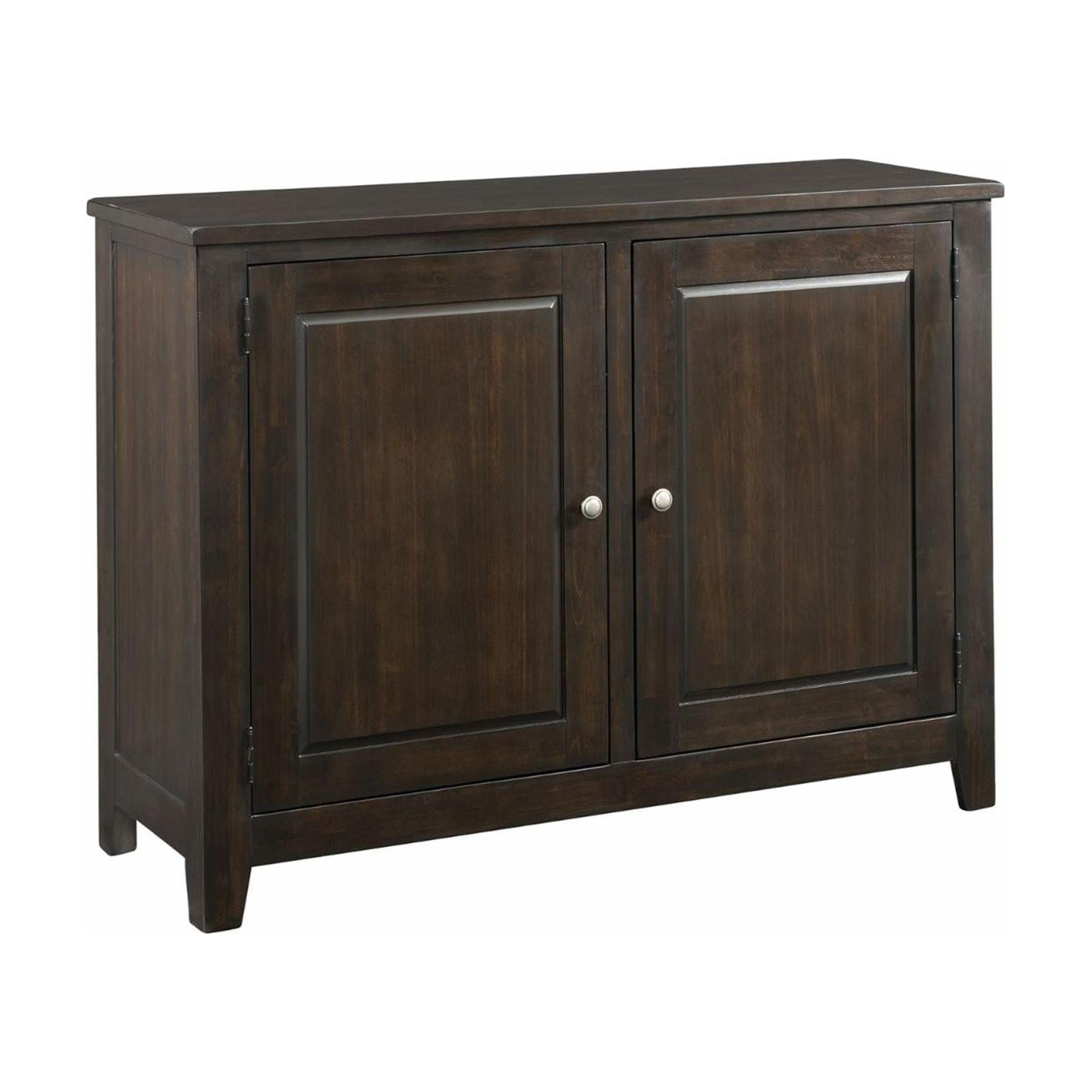 Alpha Dark Brown Solid Wood Sideboard with Wine Storage