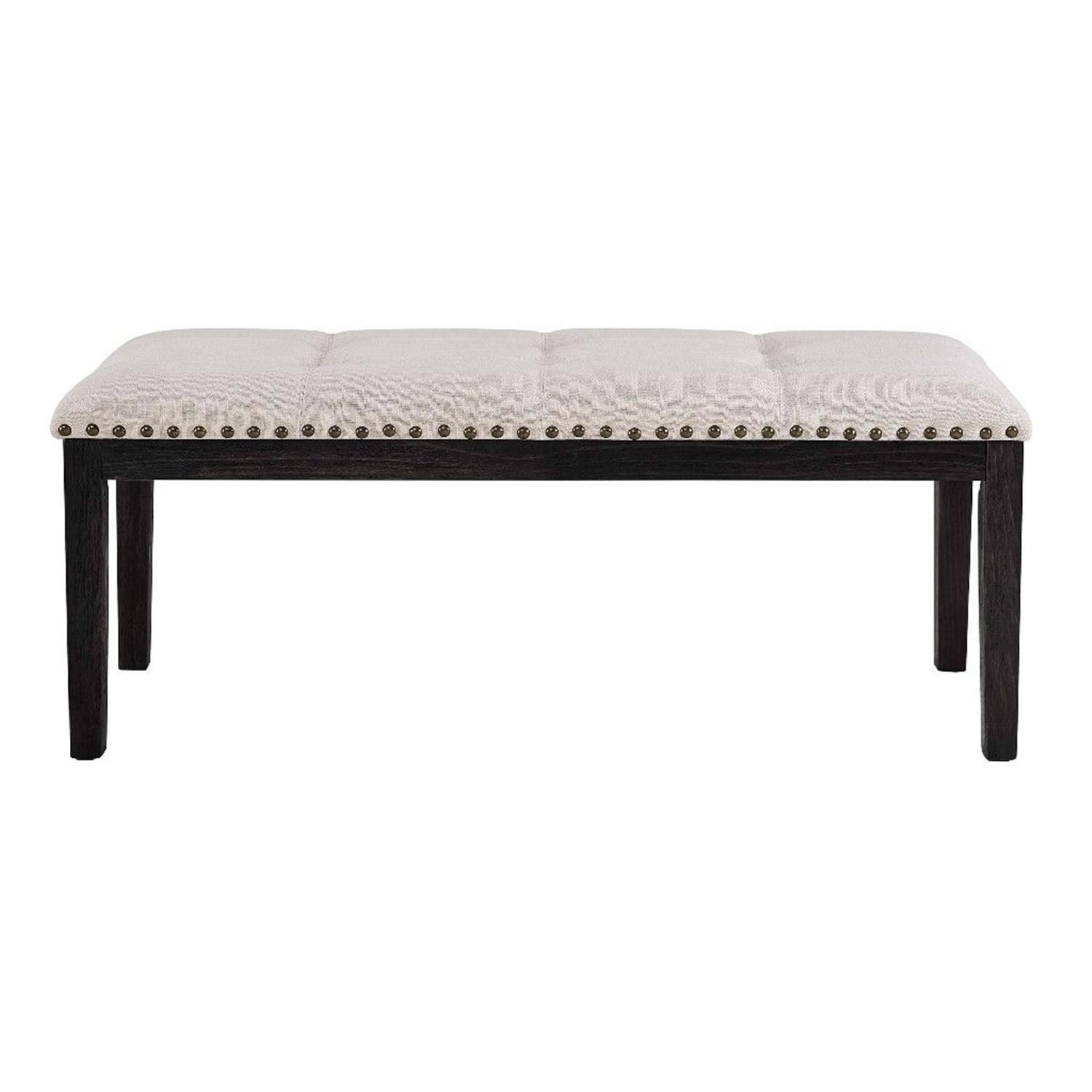 Picket House Furnishings Bradley Upholstered Bench in Walnut