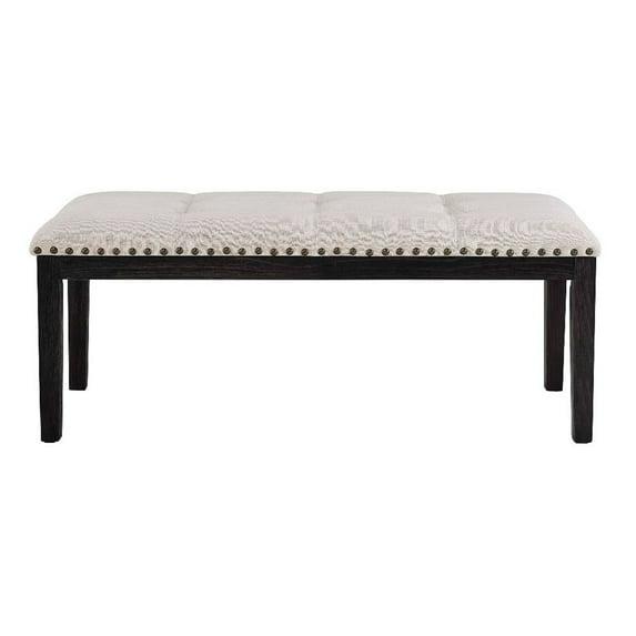 Picket House Furnishings Bradley Upholstered Bench in Walnut