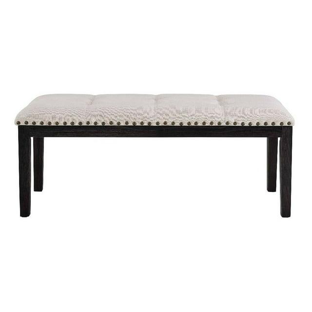 Picket House Furnishings Bradley Upholstered Bench in Walnut