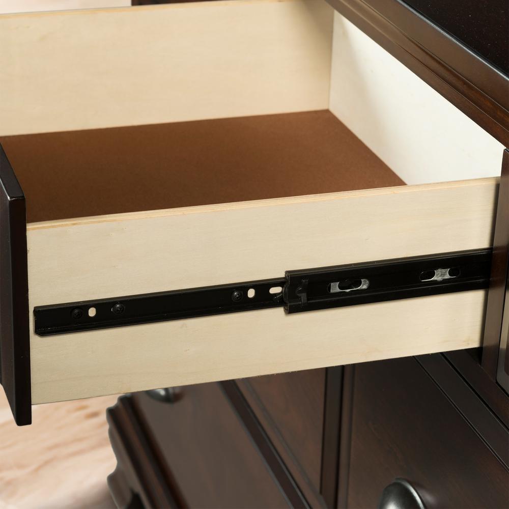 Brinley Nightstand Cherry Red - Picket House Furnishings: Mid-Century Modern Style, Laminated Finish, MDF & Metal Hardware