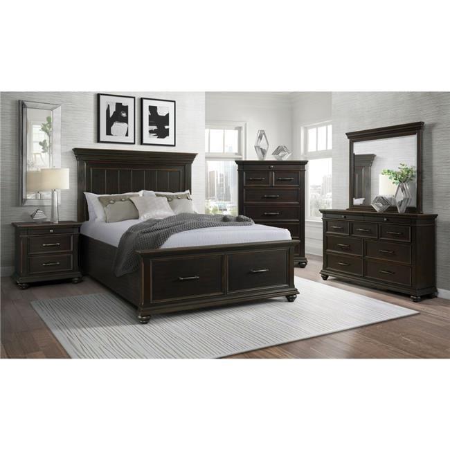 Brooks 6 Drawer Chest Black - Picket House Furnishings: Vertical Storage, Felt-Lined, Bun Feet