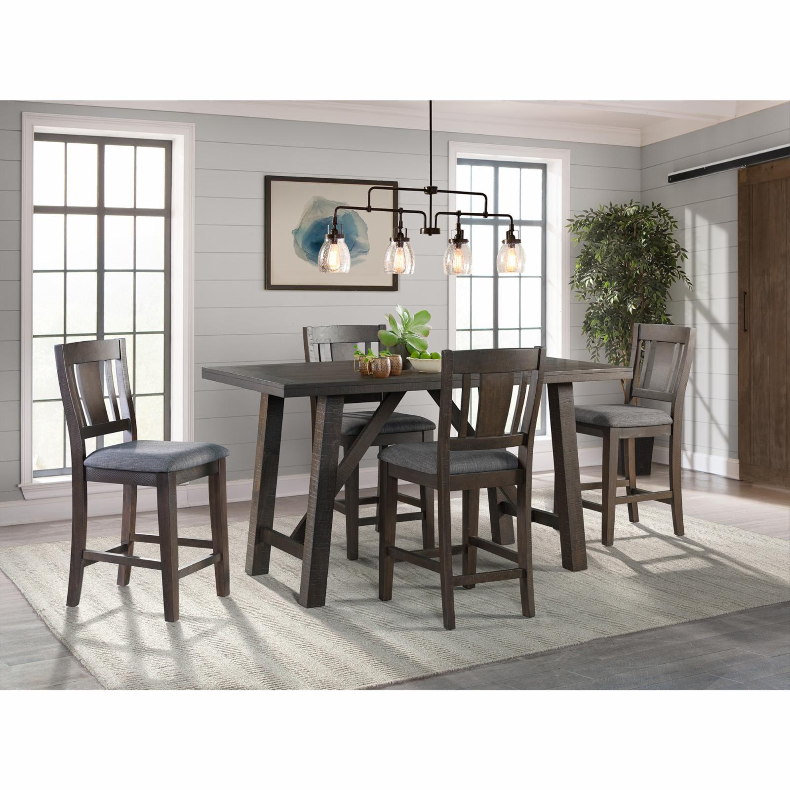 5pc Carter Counter Height Dining Set Graphite Gray - Picket House Furnishings