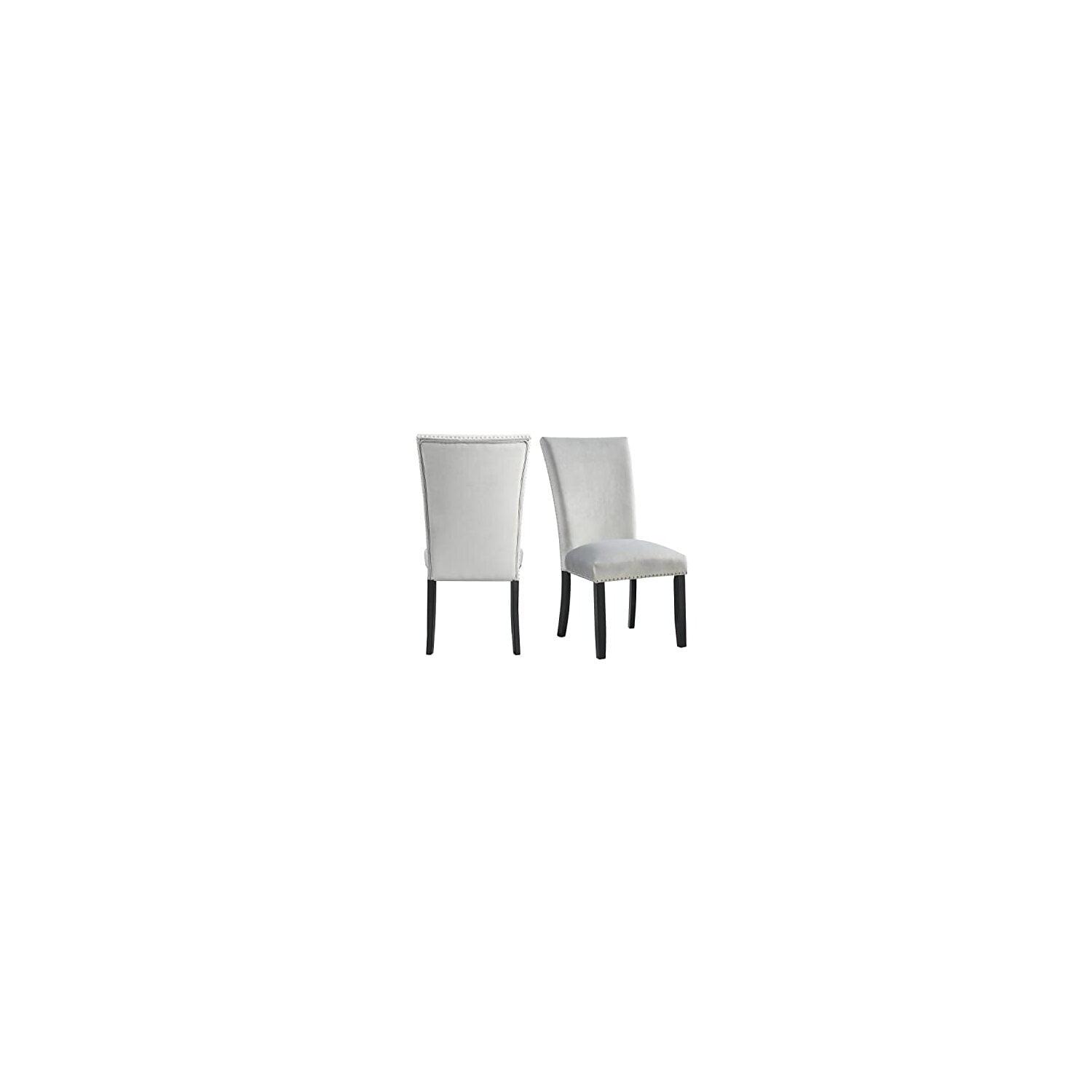 Picket House Furnishings Celine Gray Velvet Side Chair Set