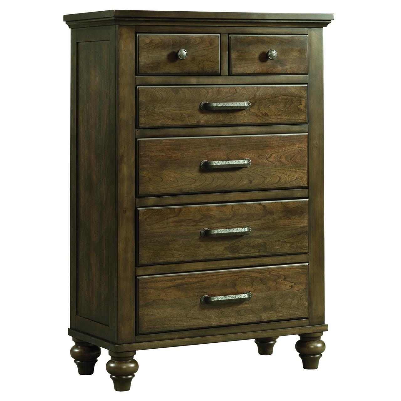 Picket House Furnishings Channing 6-Drawer Chest-Color:Dark Walnut,Style:Transitional,Weight:114,Width:35