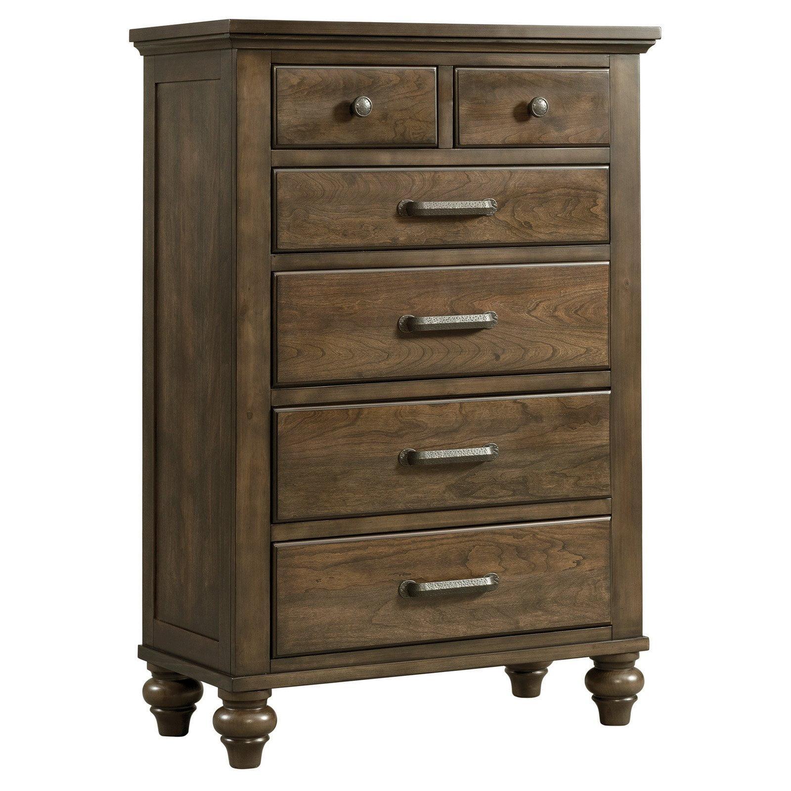 Picket House Furnishings Channing 6-Drawer Chest-Color:Dark Walnut,Style:Transitional,Weight:114,Width:35
