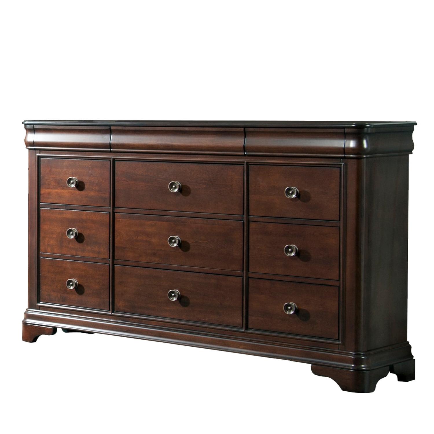 Conley 65'' Brown Cherry 12-Drawer Traditional Dresser