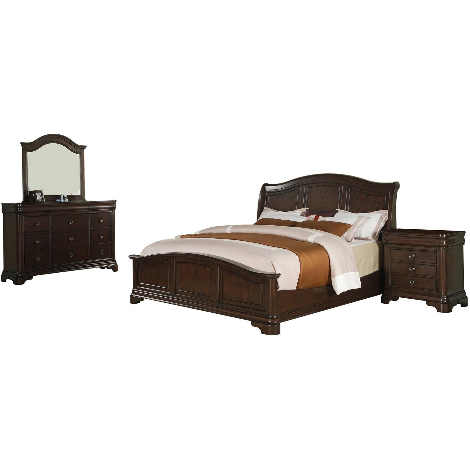 4pc Queen Conley Panel Bedroom Set Cherry - Picket House Furnishings