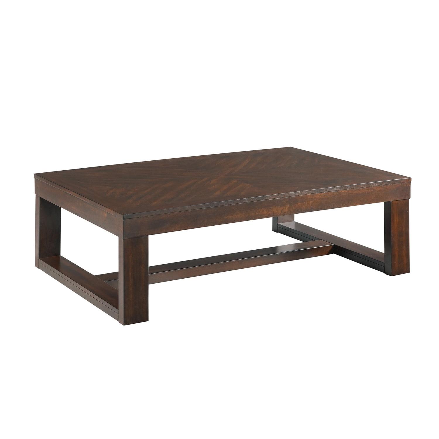 Drew 52'' Warm Cherry Rectangular Wood Coffee Table