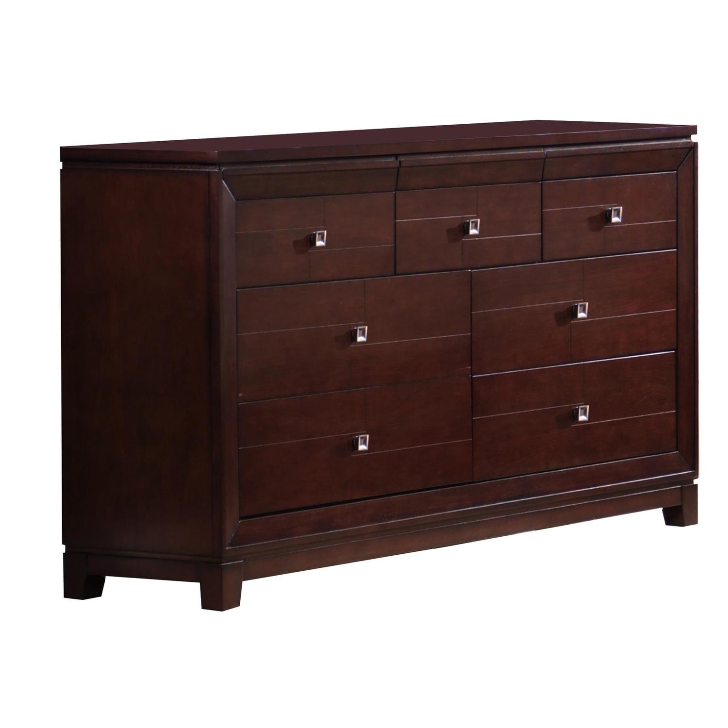 Easton 68" Brown Hardwood Dresser with Felt Lined Drawer