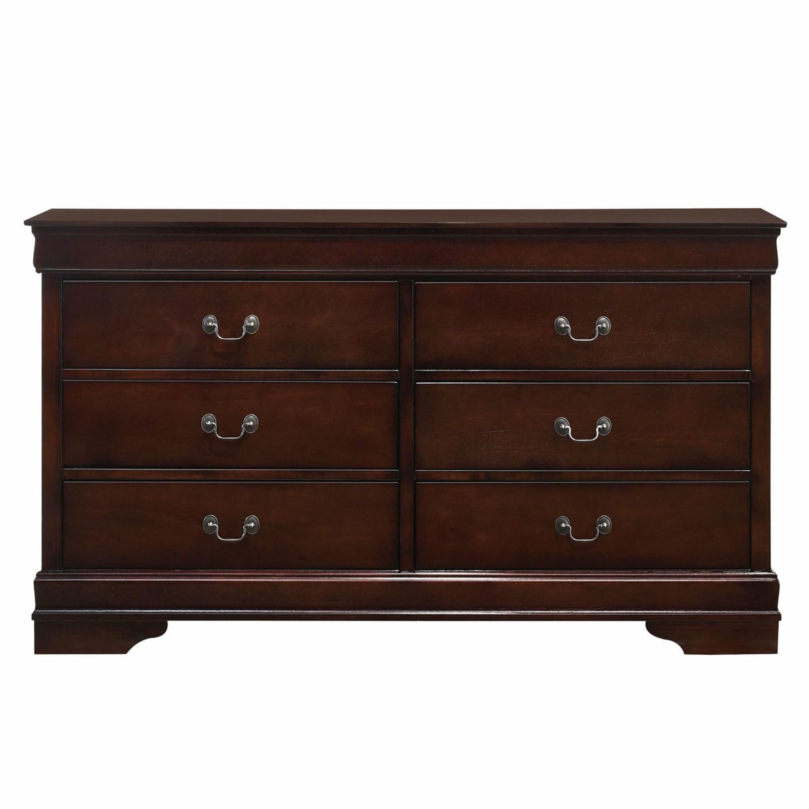 Black Transitional Double Dresser with Dovetail Drawers