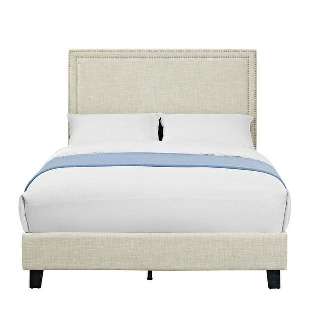 Picket House Furnishings Emery Upholstered Full Panel Bed in Natural