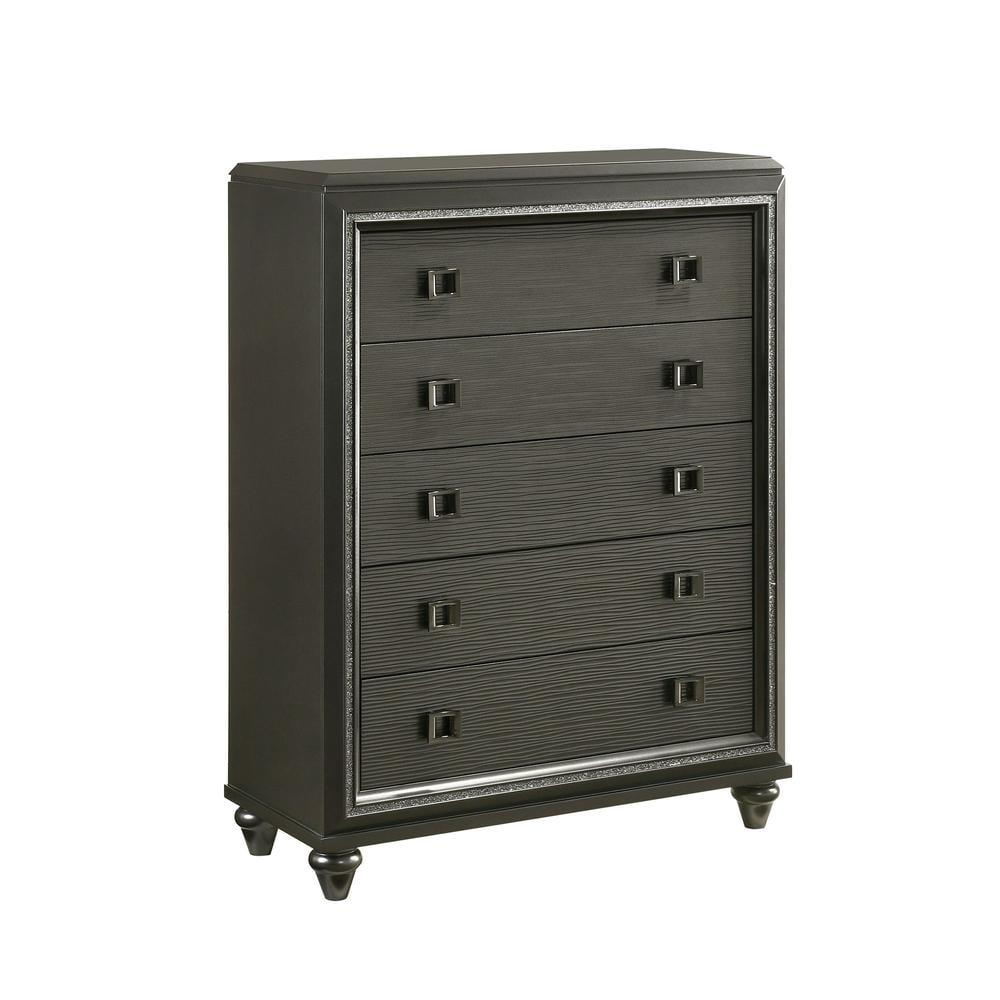 Farris 5 Drawer Chest Black - Picket House Furnishings