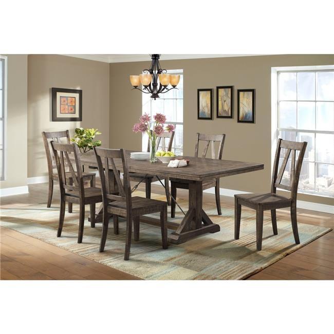 Picket House Furnishings Flynn 7 Piece Dining Set in Walnut