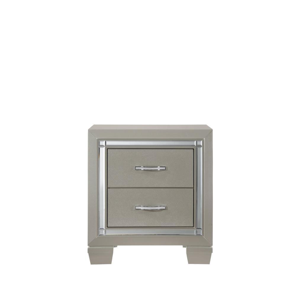 HomeStock Rustic Refinement Furnishings 2-Drawer Nightstand