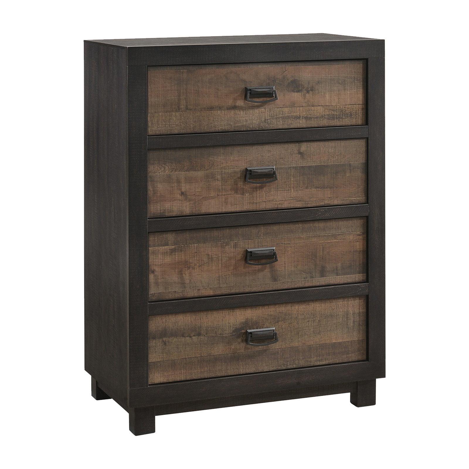 4 Drawer Harrison Chest Walnut - Picket House Furnishings: Vertical Storage, Particle Board Frame, Veneer Surface