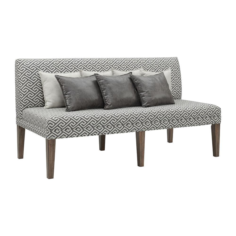 Hayward Upholstered Dining Settee Gray - Picket House Furnishings
