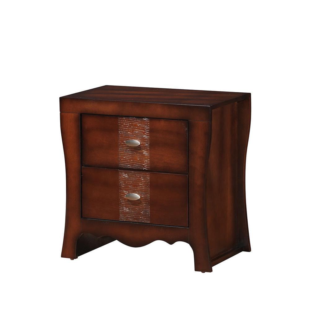 Picket House Furnishings Aria 2-Drawer Nightstand Espresso: Includes Anti-Tip Anchoring, Wood Veneer, Hardwood Frame