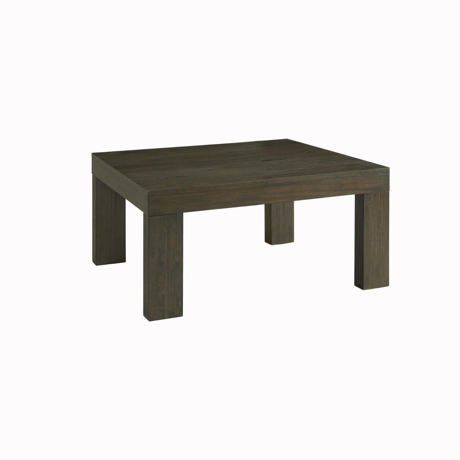 Transitional Oversized Square Walnut Coffee Table