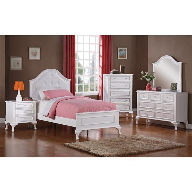 Picket House Furnishings Isabella Youth 3-Drawer Nightstand White: Hardwood Frame, Wood Veneer, Includes Anti-Tip Hardware