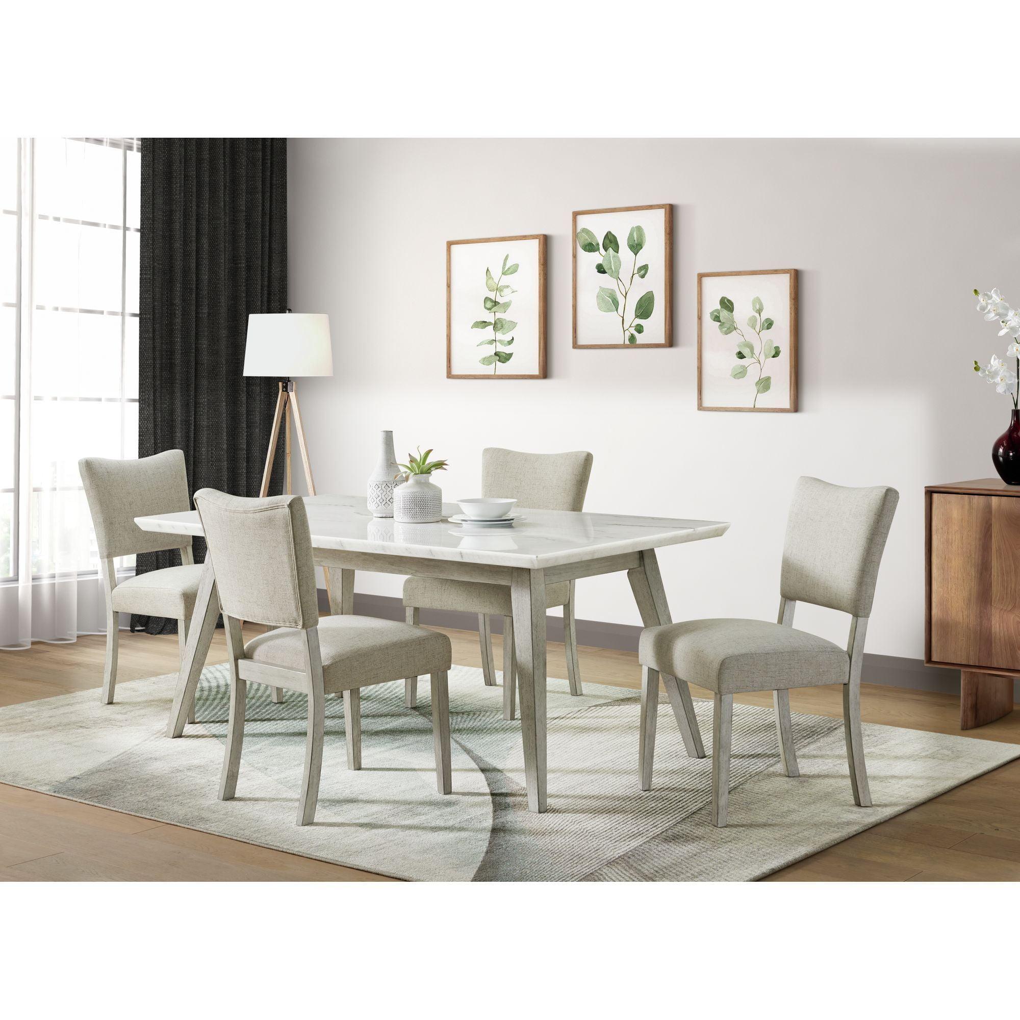 Picket House Furnishings  Kean  Dining Table w/white marble top in White