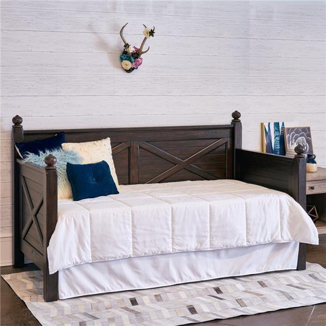 Walnut Twin Daybed with X-Design Wood Frame