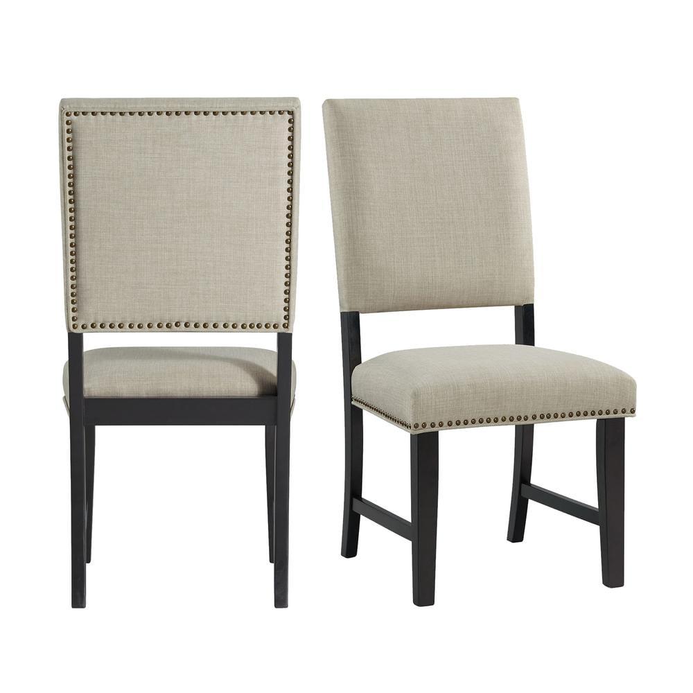 Laudine Solid Wood Side Chair in Taupe