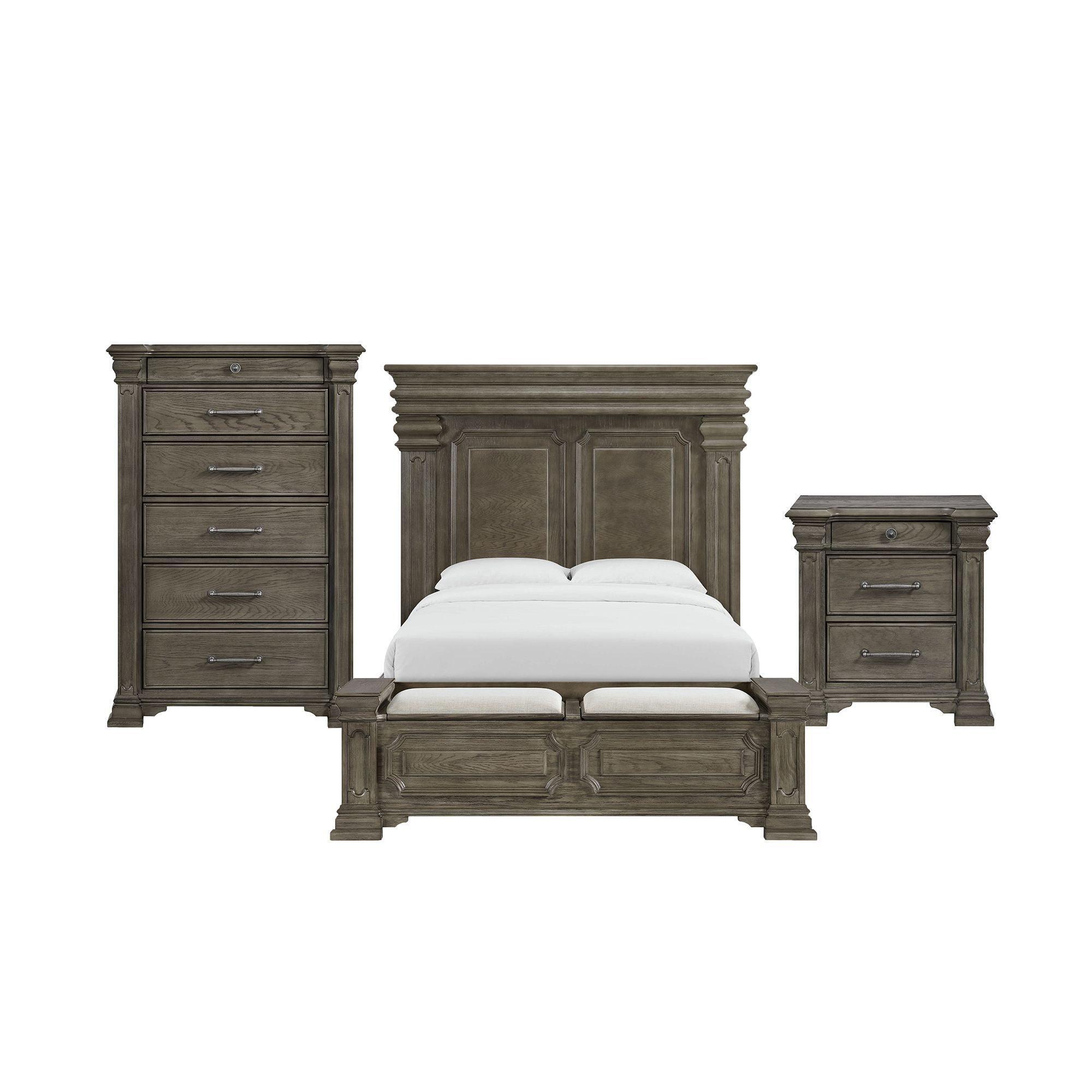 Picket House Furnishings Picket House Furnishings Paterson Storage 3PC Bedroom Set In Grey