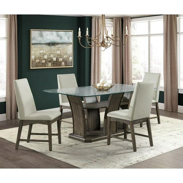 5pc Simms Rectangular Dining Set Walnut - Picket House Furnishings