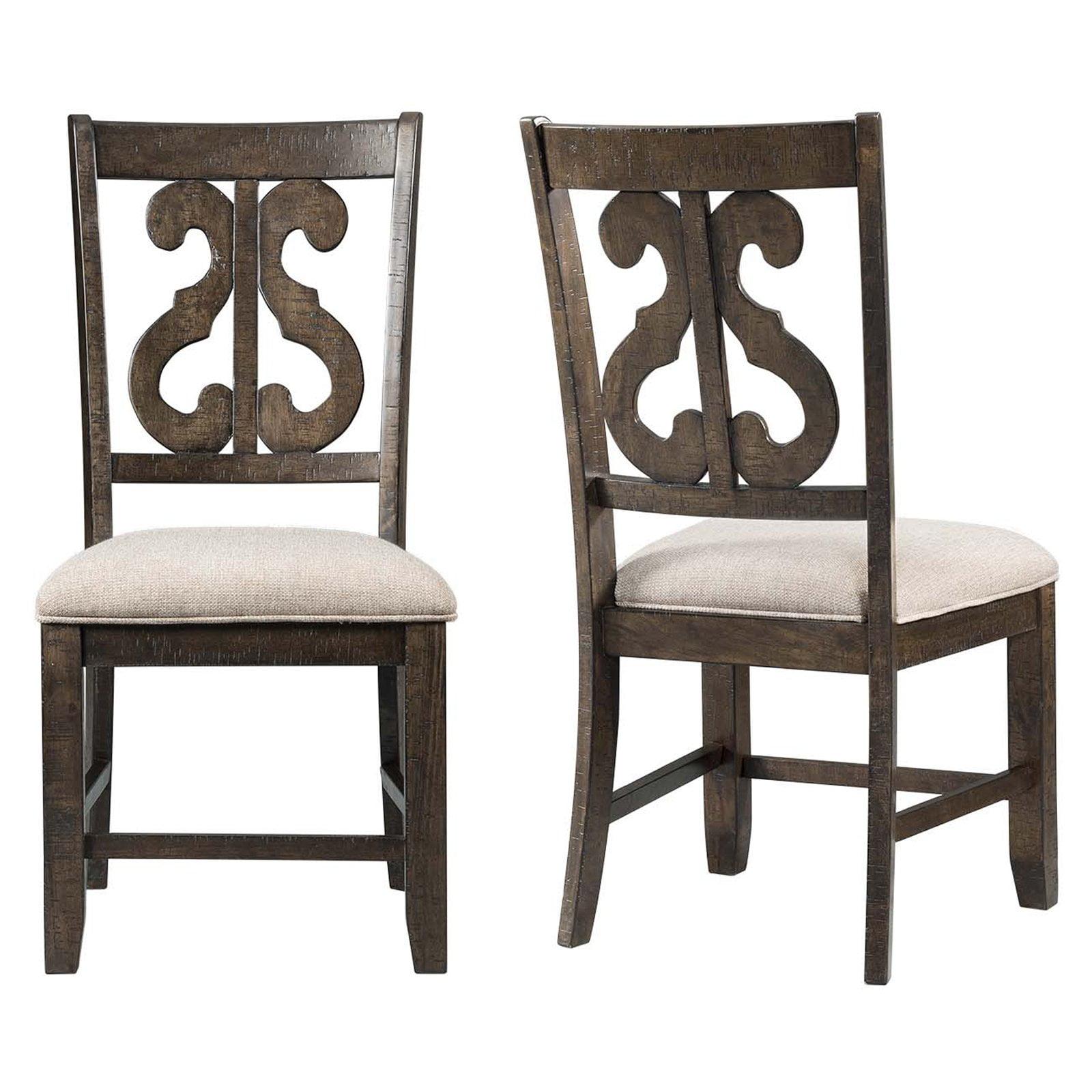 Stanford Wooden Swirl Back Chair Brown - Picket House Furnishings