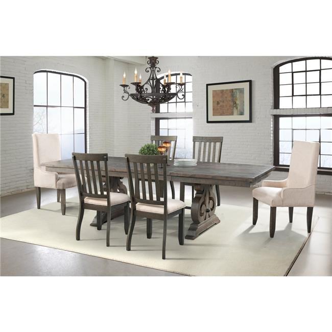 Stanford Transitional Dark Ash Wood Extendable Dining Table