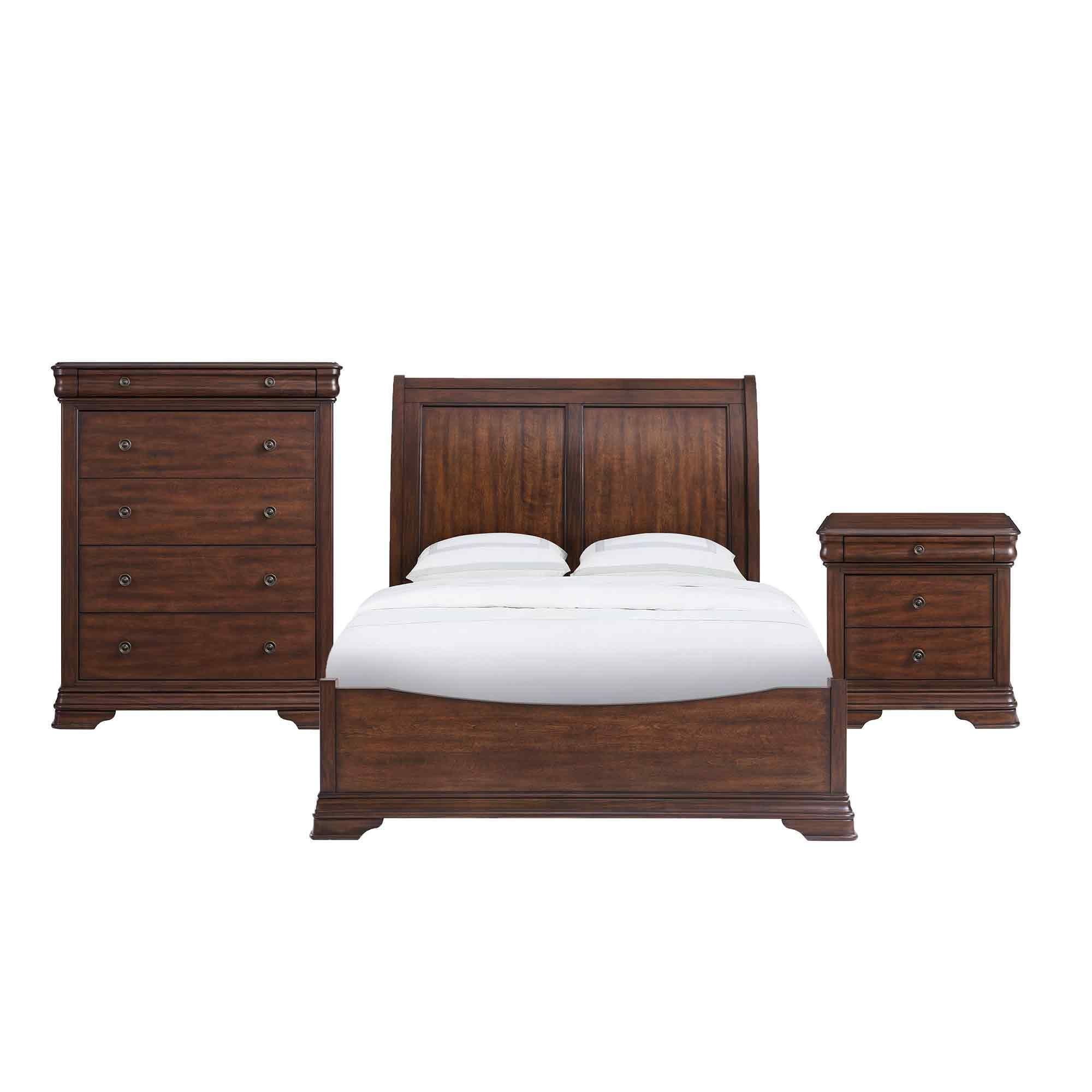 Picket House Furnishings Stark 3PC Bedroom Set In Cherry