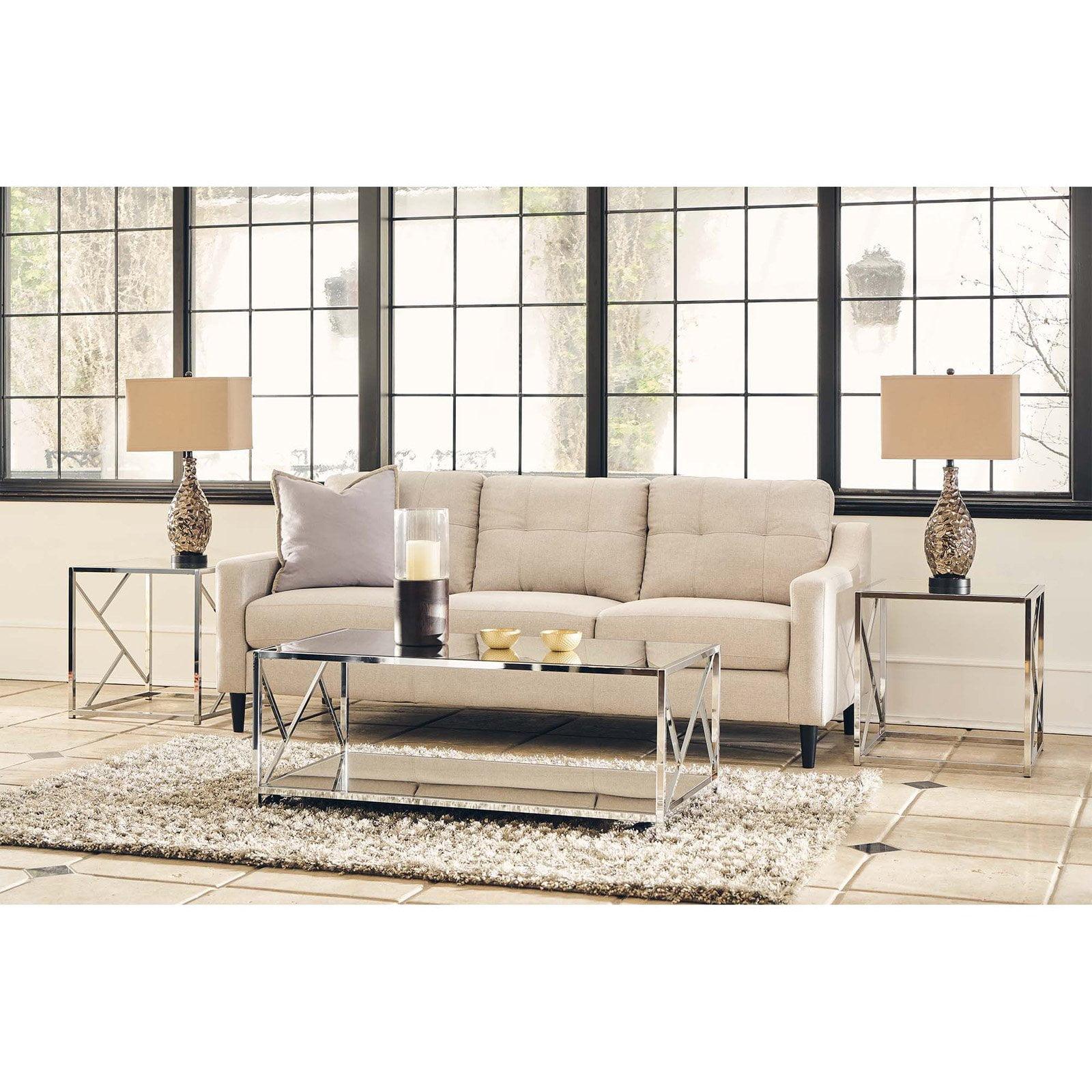 Stella 47" Chrome Rectangular Contemporary Coffee Table