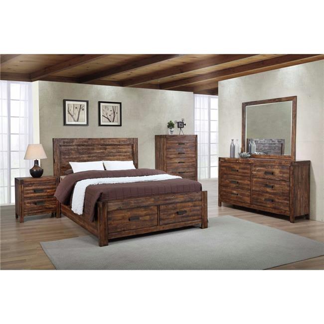 Mork Solid Wood Storage Bed