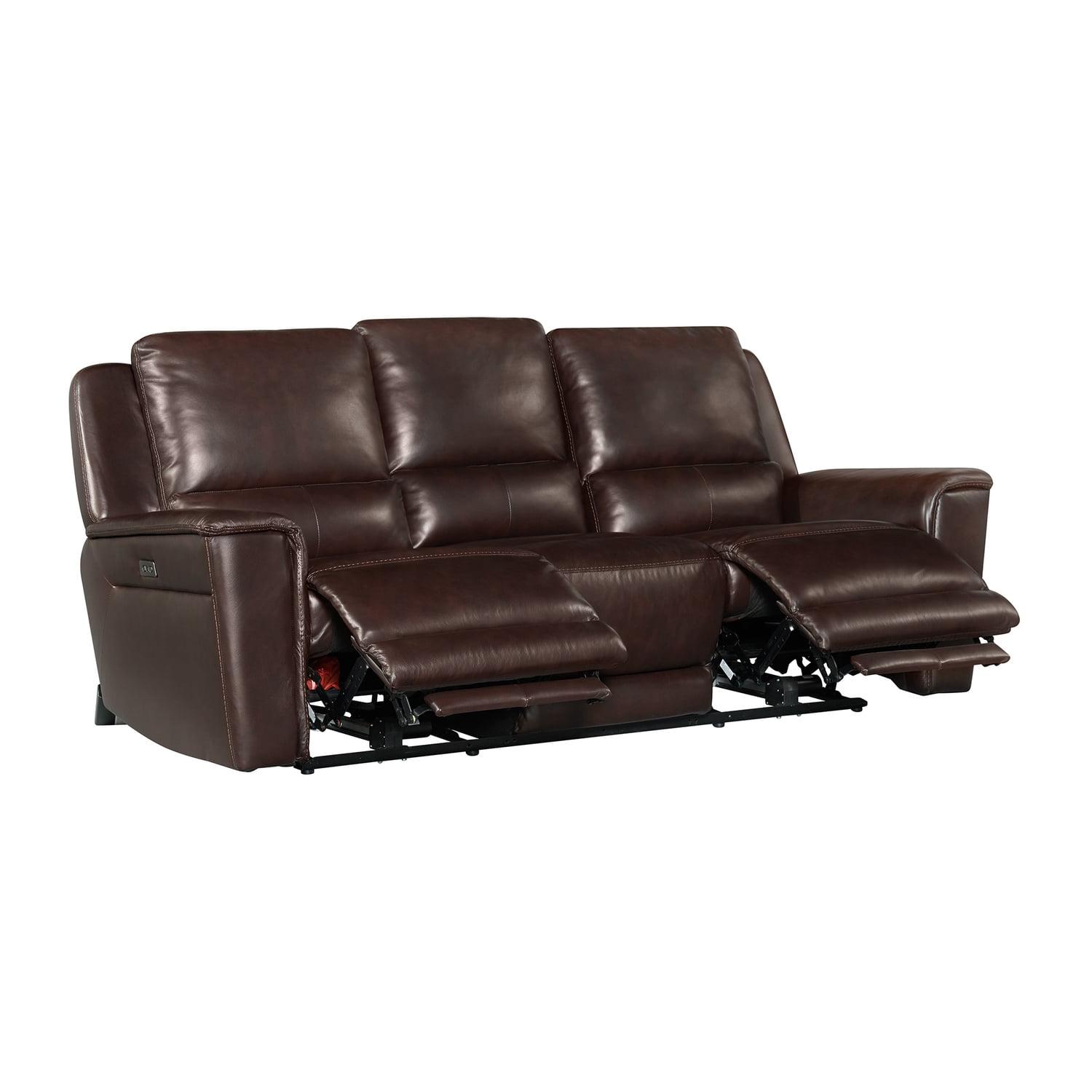 Wylde Dark Brown 3-Piece Leather Reclining Sofa, Loveseat, and Recliner Set