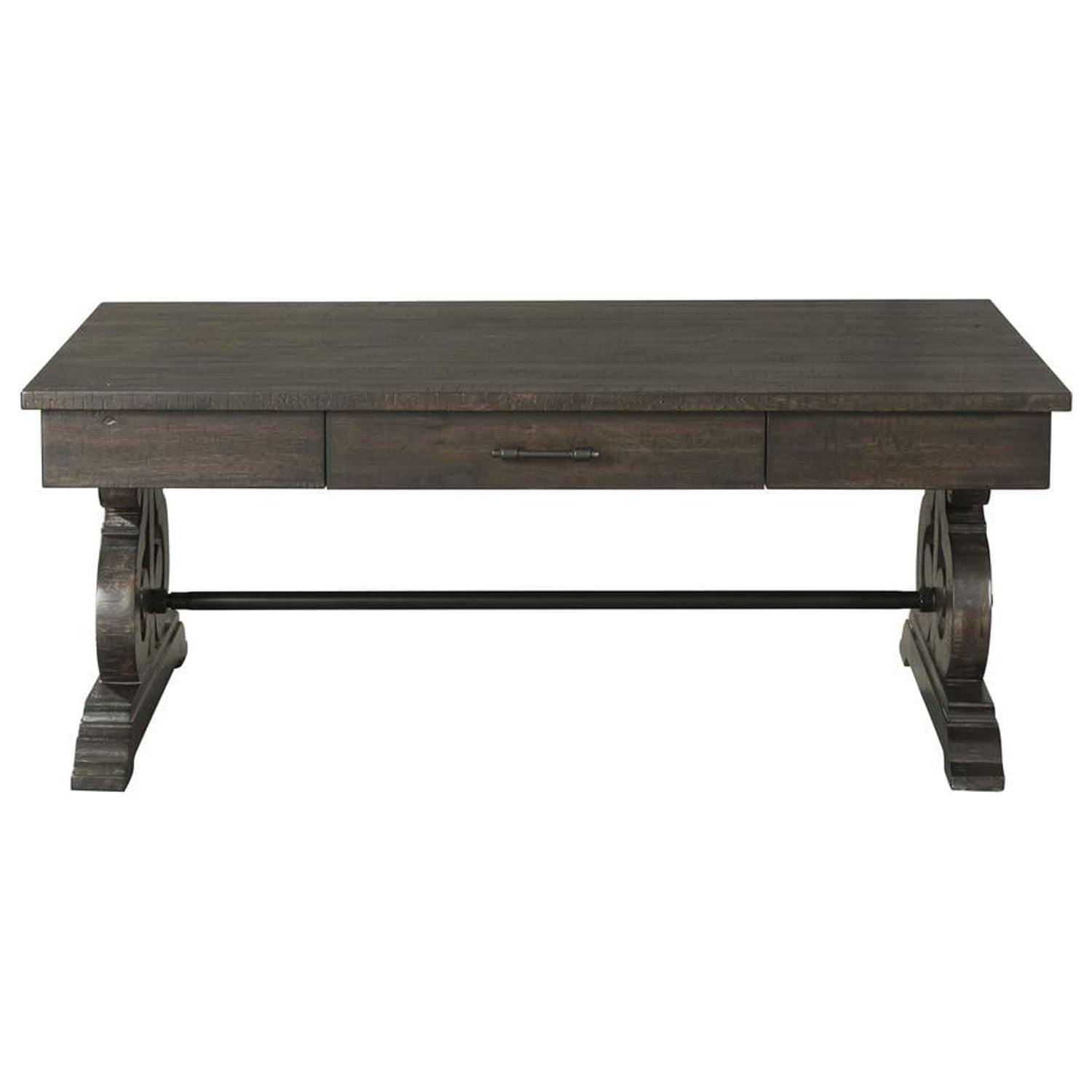 Stanford Dark Ash Rectangular Wood Coffee Table with Storage