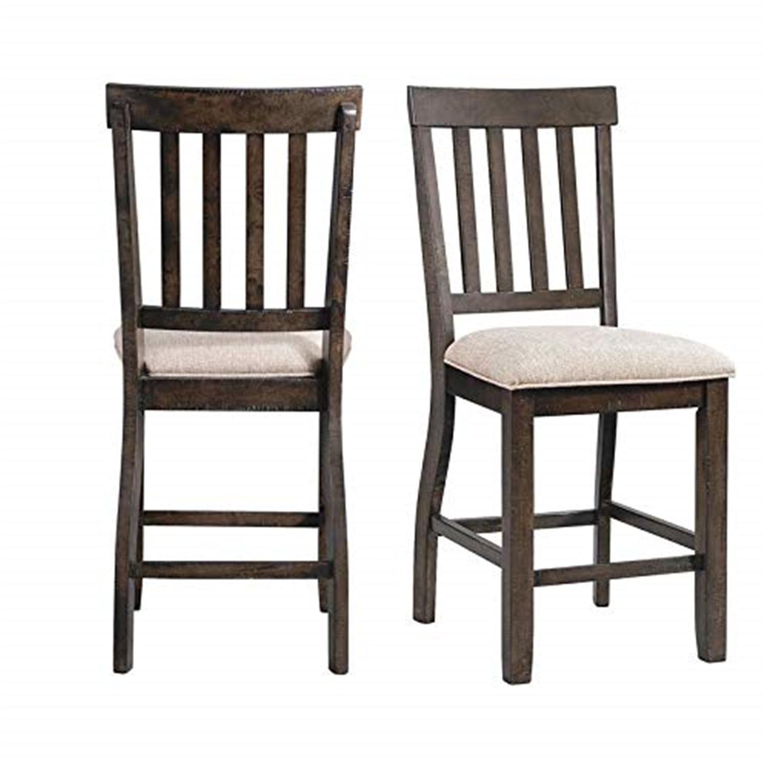 Stanford Slat Counter Height Barstool Brown - Picket House Furnishings