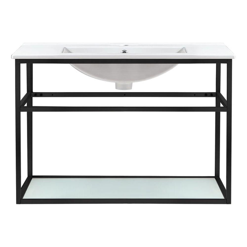 Pierre 30 Single, Open Shelf, Metal Frame Bathroom Vanity