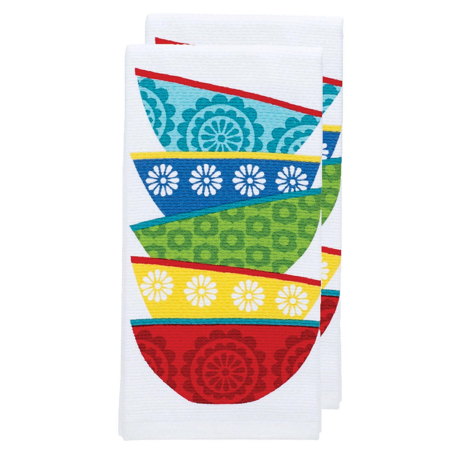 T-fal Dish Stack Print Dual Kitchen Dishcloth