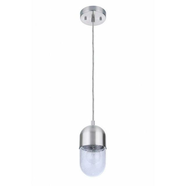 55091-BNK-Craftmade Lighting-Pill - 1 Light Mini Pendant-Brushed Polished Nickel Finish    -Traditional Installation