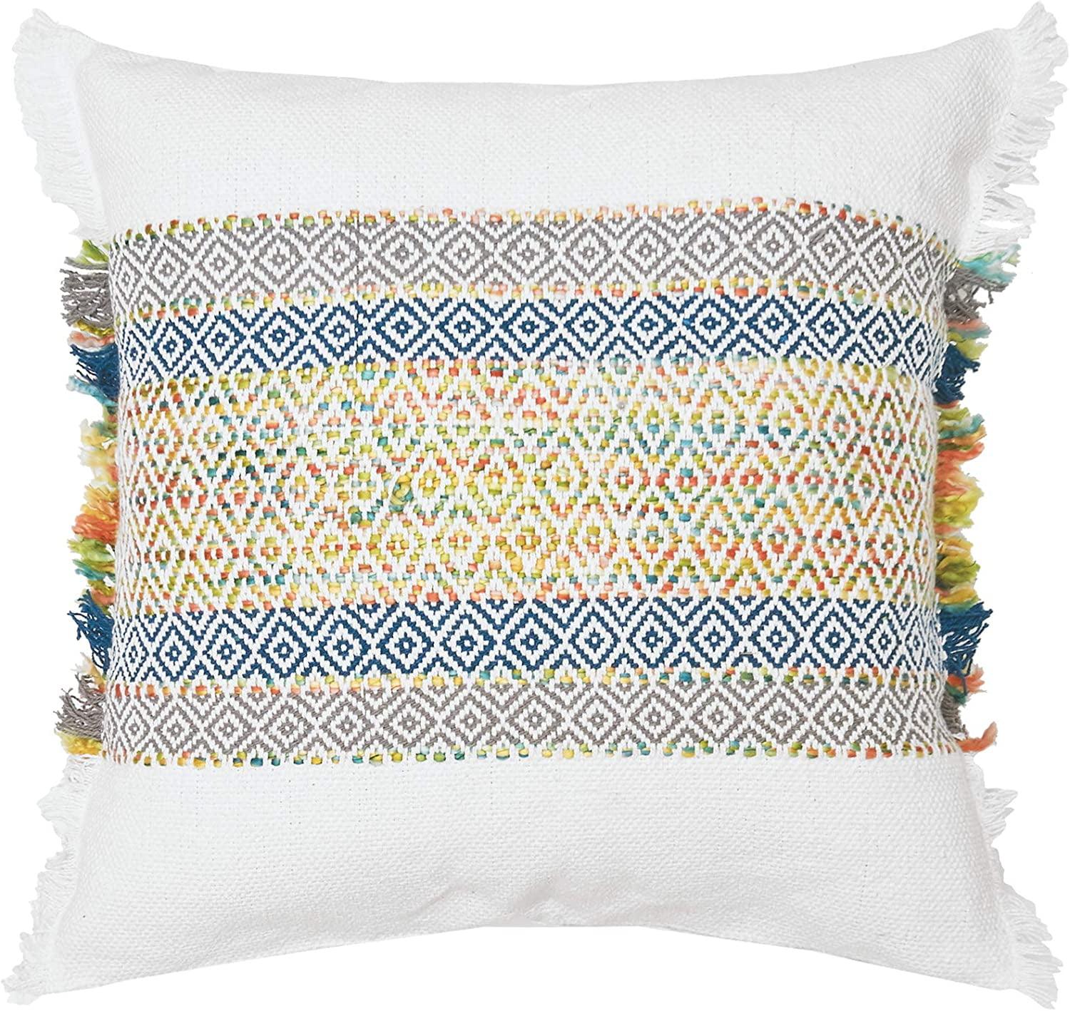 Ashley Multicolor Woven Stripe Cotton Throw Pillow