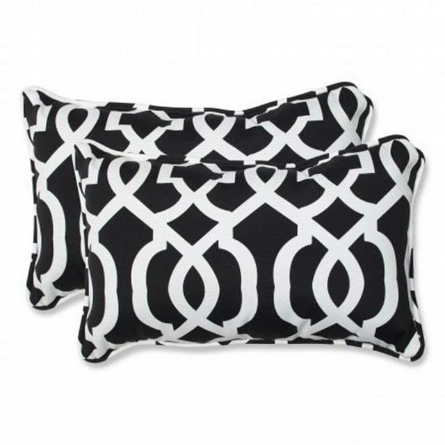 Pillow Perfect New Geo Geometric Indoor/Outdoor Reversible Throw Pillow (Set of 2)