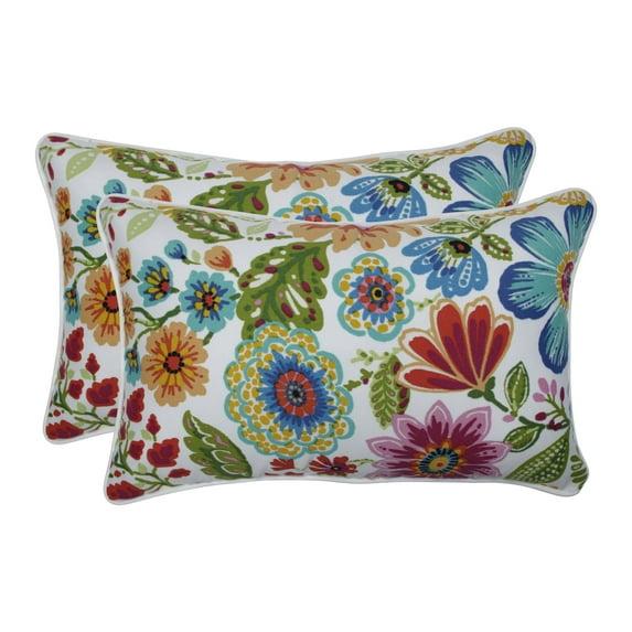 Pillow Perfect Floral Indoor/Outdoor Reversible Throw Pillow (Set of 2)