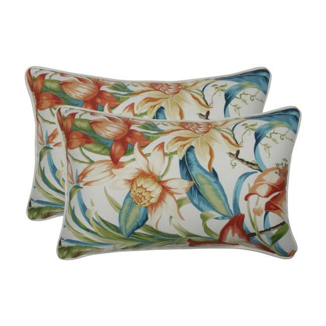 Floral Indoor/Outdoor Reversible Throw Pillow